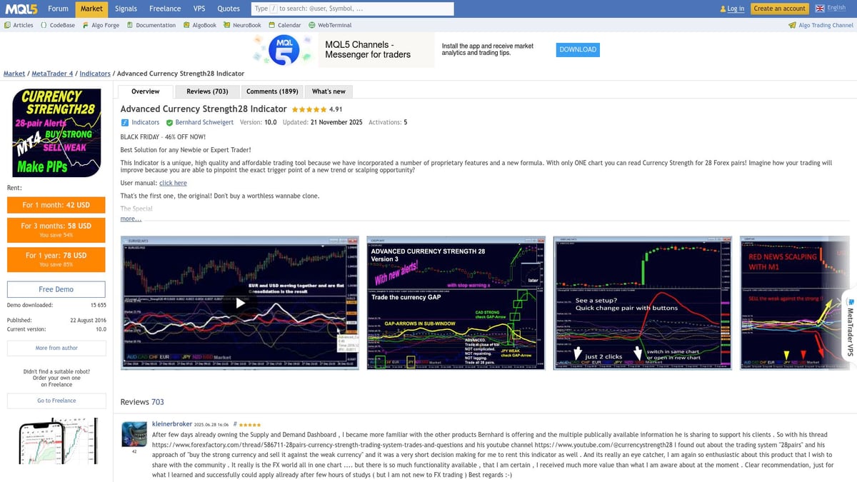 7 Essential Metatrader 4 Indicators for Smarter Trading 2026 - Advanced Currency Strength28 Indicator