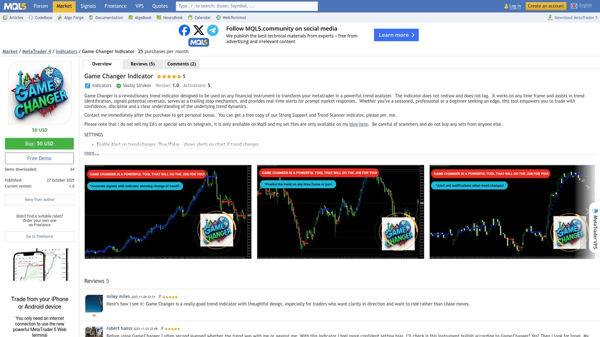 7 Essential Metatrader 4 Indicators for Smarter Trading 2026 - Game Changer Indicator
