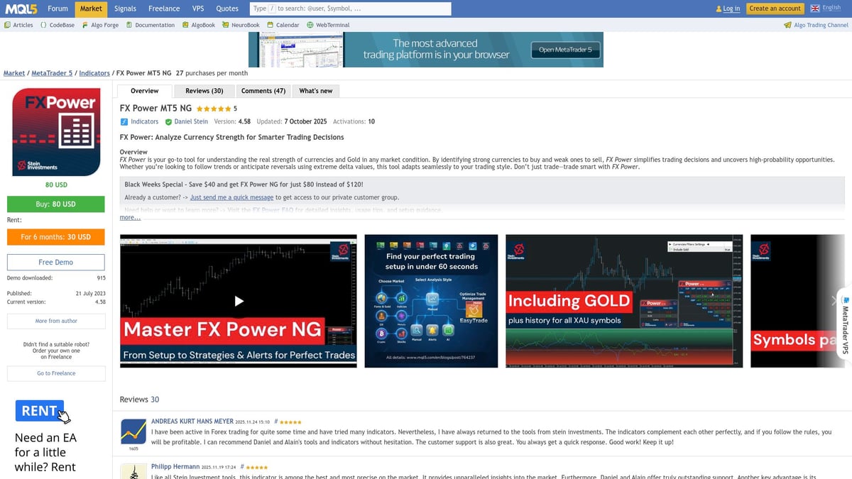 Top 7 MT5 Indicators to Boost Your Trading in 2026 - FX Power MT5 NG