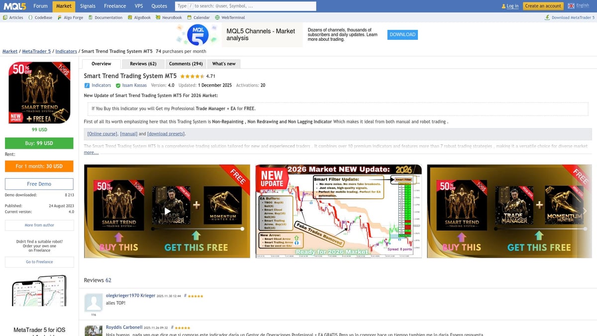 Top 7 MT5 Indicators to Boost Your Trading in 2026 - Smart Trend Trading System MT5