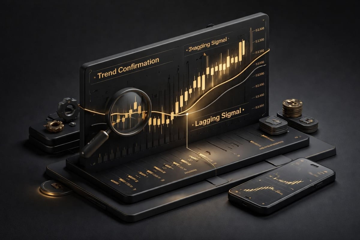 Moving average crossover lag behind price