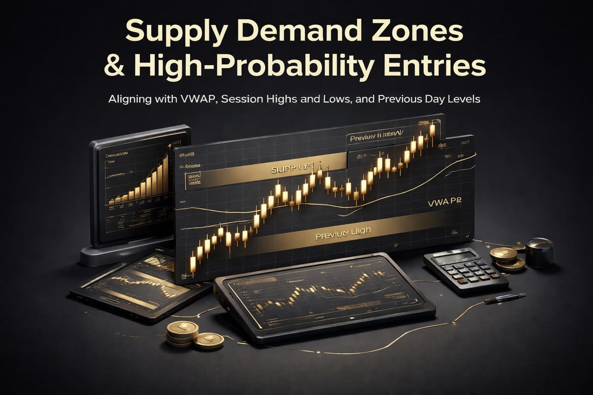 Confluence of supply zones with institutional levels