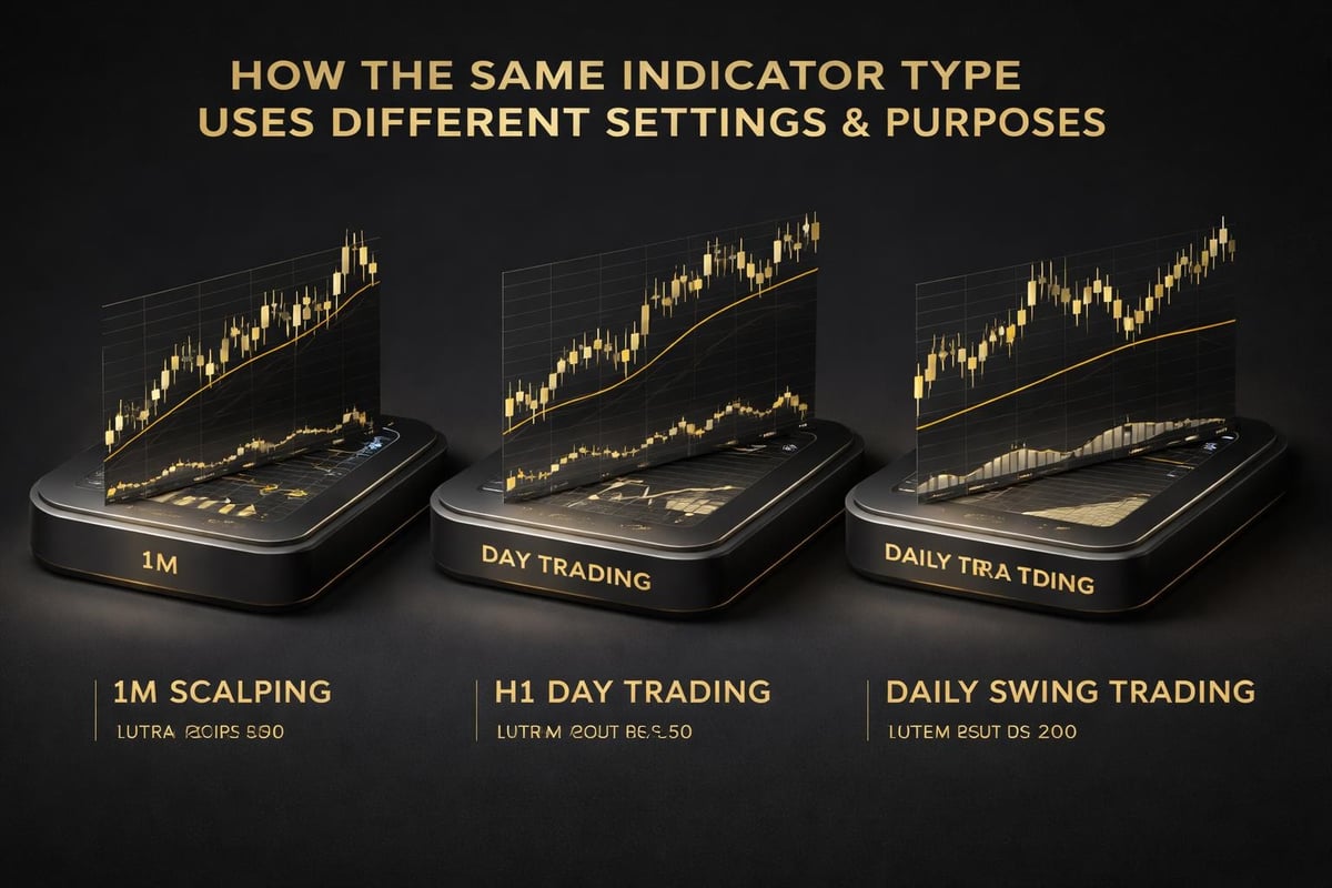 Indicator settings across timeframes